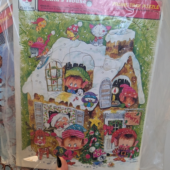Whitman Christmas Puzzle Set - Santa's House and Night Before Christmas - Picture 3 of 4